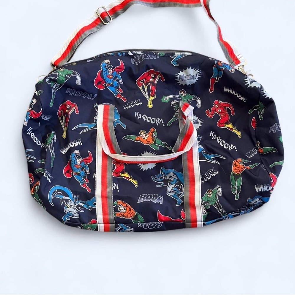 Pottery Barn Kids DC Comics navy duffle bag embroidered with “MAXWELL” - Picture 4 of 6